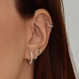 Pavé Huggie Hoops