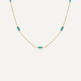 Leena Aquamarine March Necklace