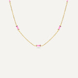 Leena Pink Tourmaline October Necklace